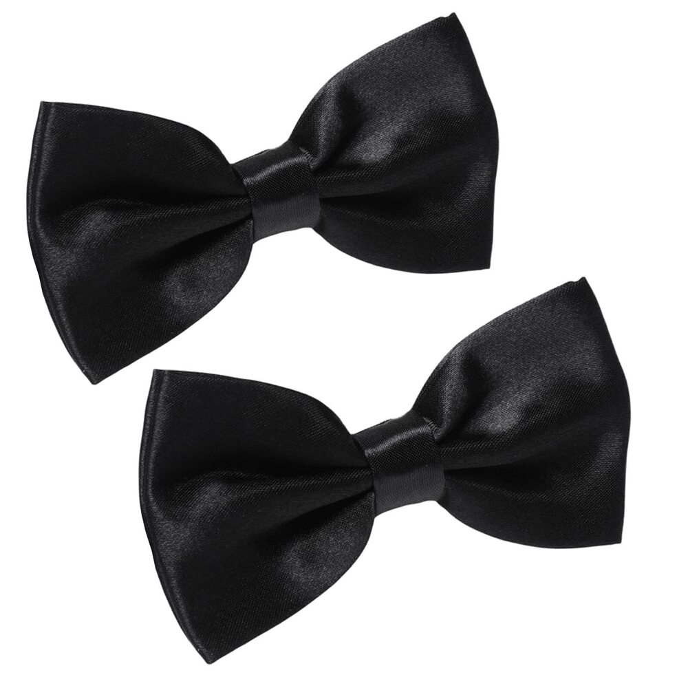 8574 Pre Tied Bow Ties for Wedding Party Fancy Plain Adjustable Bowties